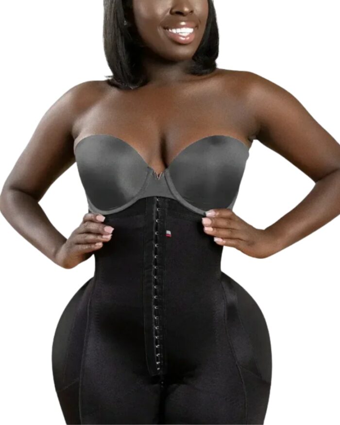 Faja Colombiana Negra Estilo Short con Cinturilla Alta